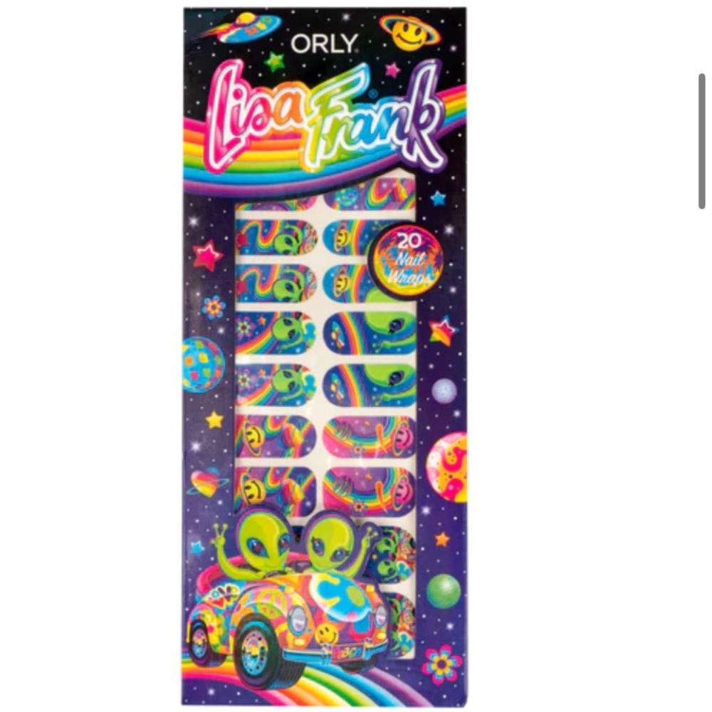 NWT Orly Lisa Frank Zoomer & Zorbit alien Nail Wraps